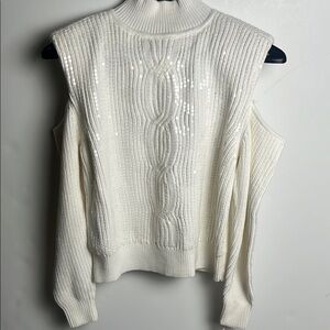 INC International Concepts White Sweater